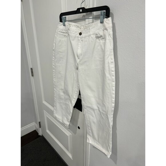 Coldwater Creek Natural Fit Crop Leg Capri Pants White Sz 14 Casual Minimalist - Picture 3 of 10